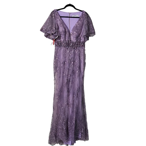 MAC DUGGAL Flutter-Sleeve Gown size 8 - Picture 4 of 8